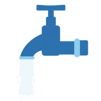 Running water faucet icon